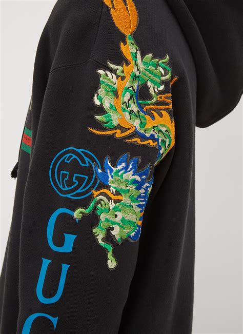 gucci logo sweatshirt with dragon fake